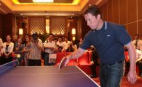 Jan-Ove Waldner Promotes Life Insurance Company In Nanjing
